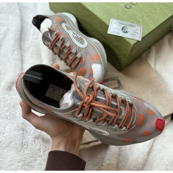 Gucci Interlock GG Grey/Red/Orange Runners - Picture 6 of 6